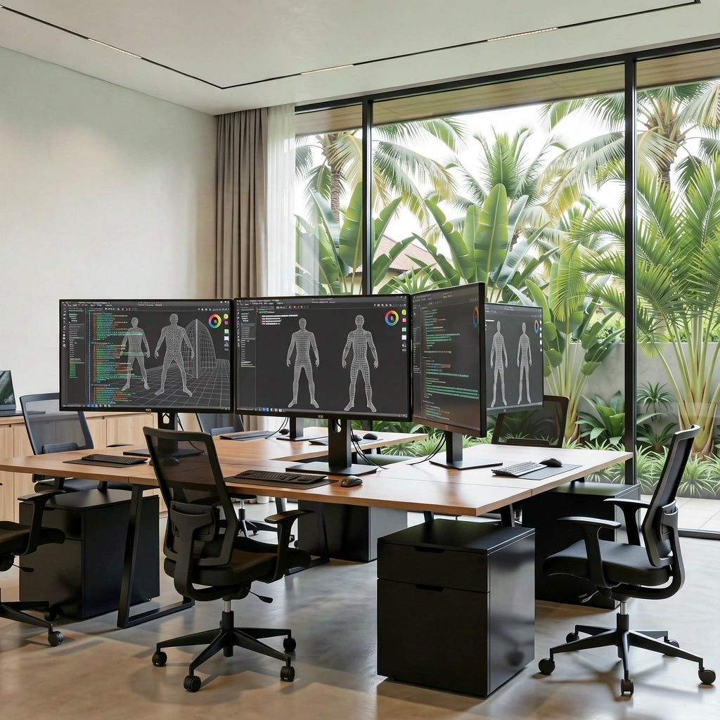 Inside Mosavv Game Studio office in Bali